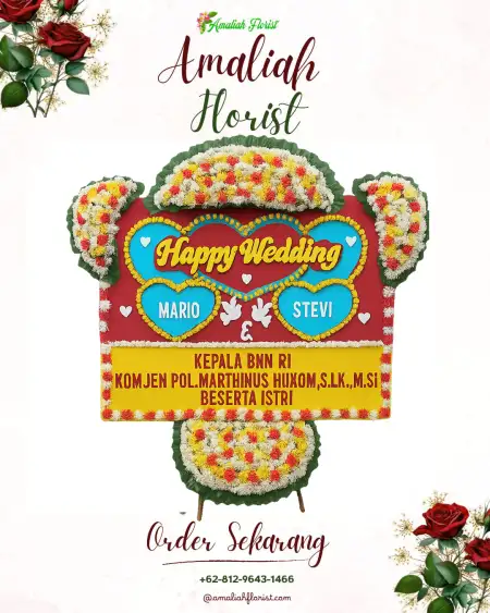 Papan Bunga Pernikahan Batang Kabung